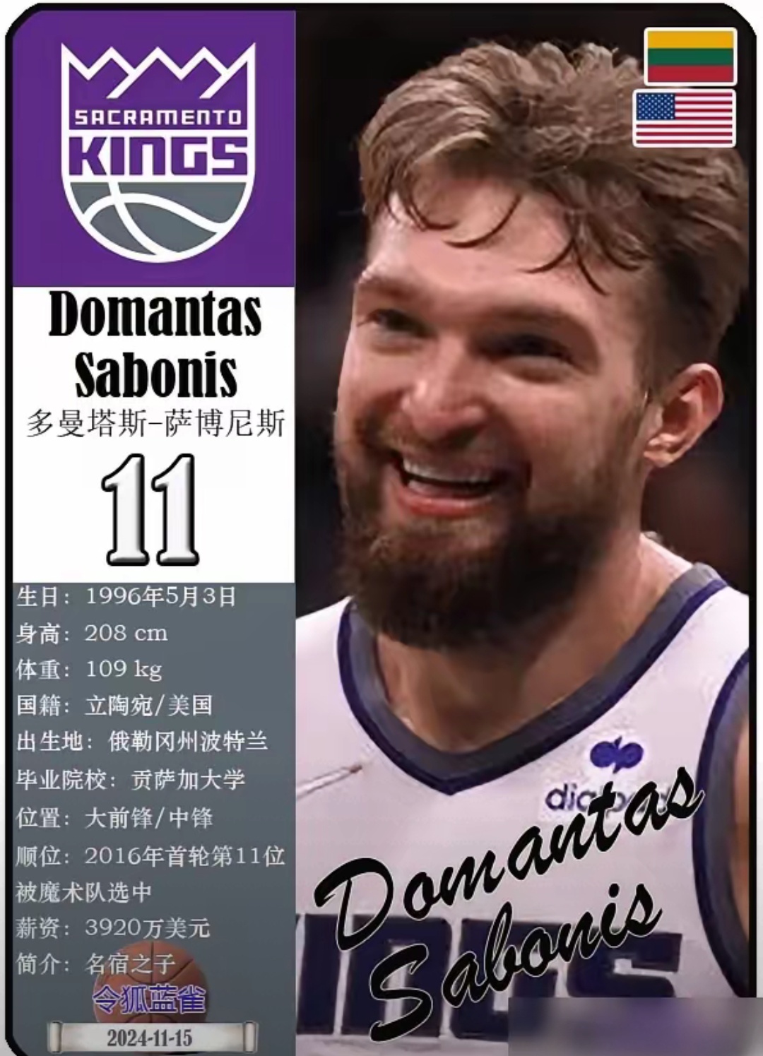 关于日本男篮险胜公牛，萨博尼斯一己之力扛起全队的信息